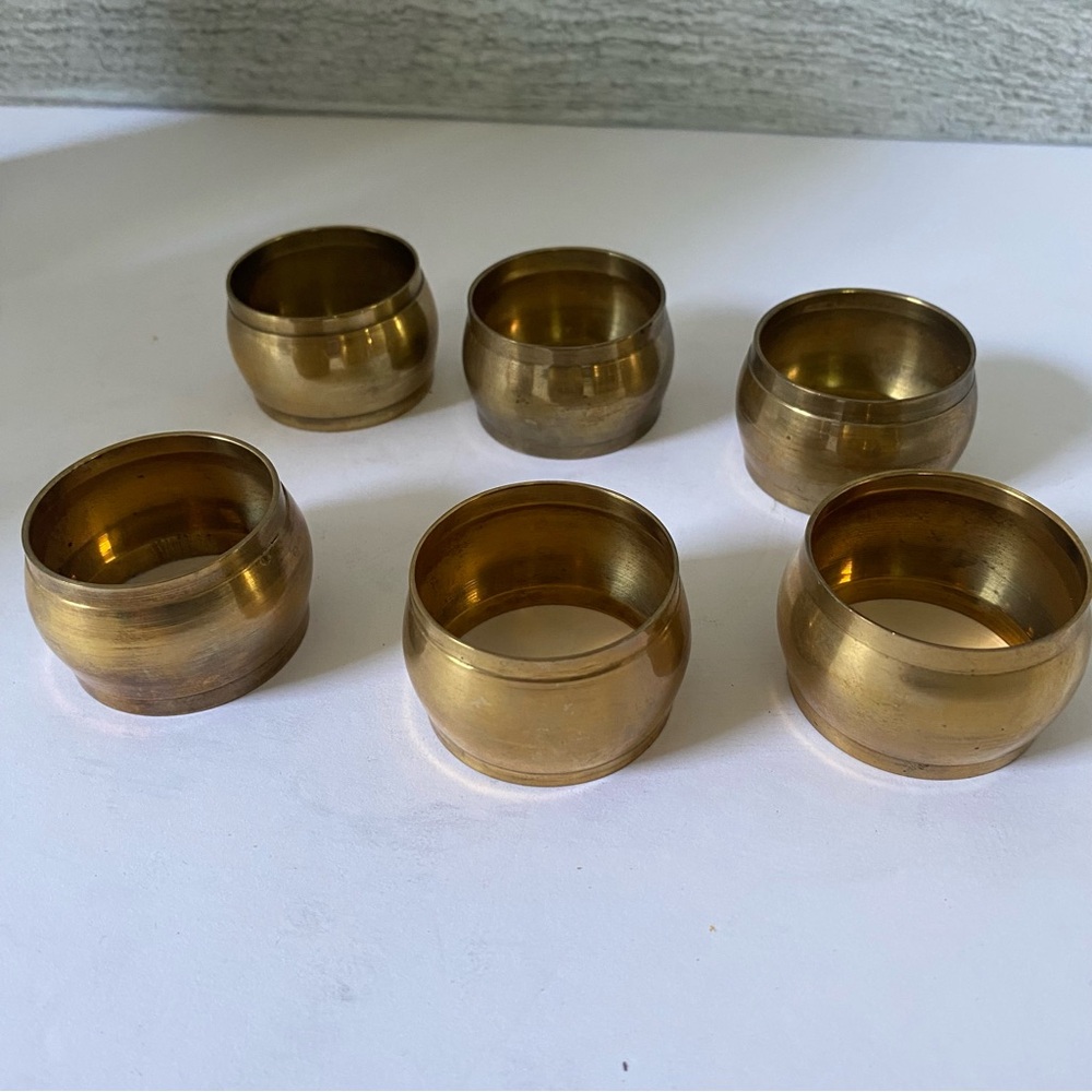 Vintage Brass Napkin Six
